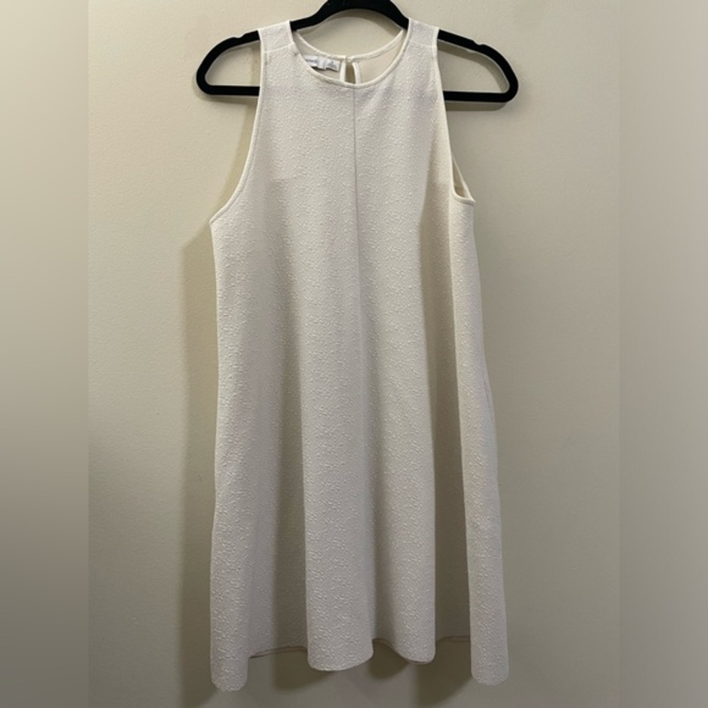 Bishop & Young Anthropologie Textured‎ Sleeveless Mini Dress in Cream - S